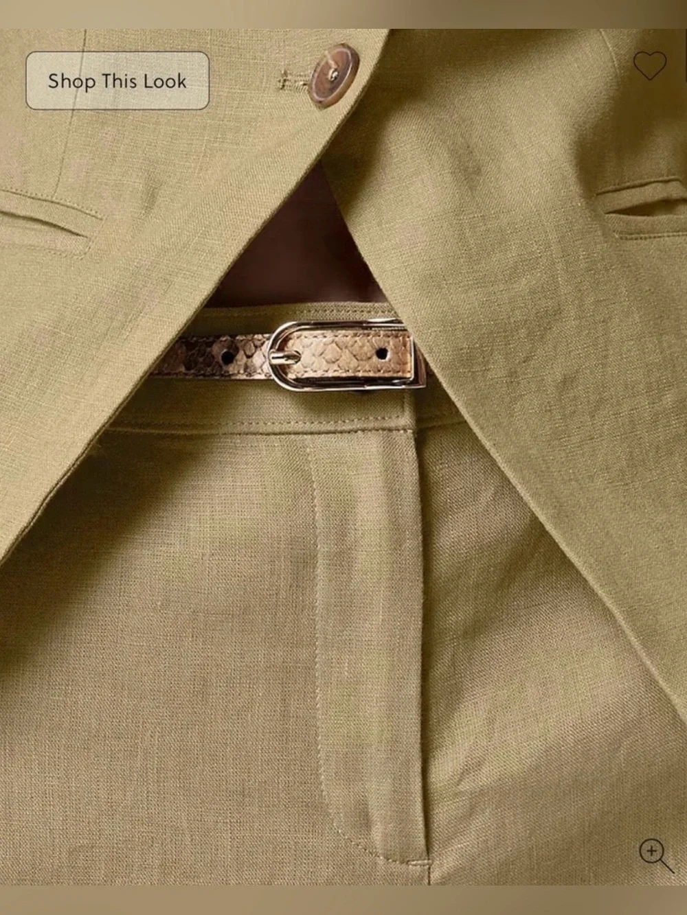 J.Crew Harbor pant in linen in dusty fatigue